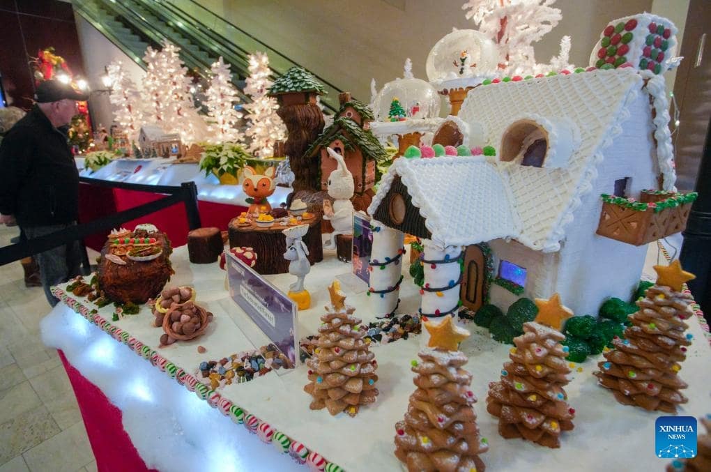 Gingerbread Lane (Con đường bánh gừng) là sự kiện thường niên tổ chức vào tháng cuối năm ở Vancouver. Ảnh: Xinhua